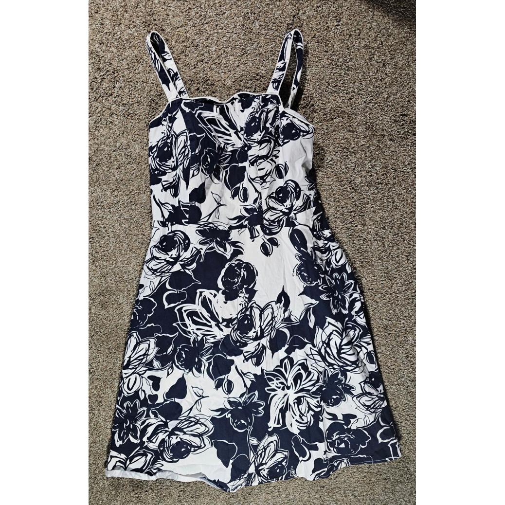 No Brand Blue White Floral Dress 39 Long